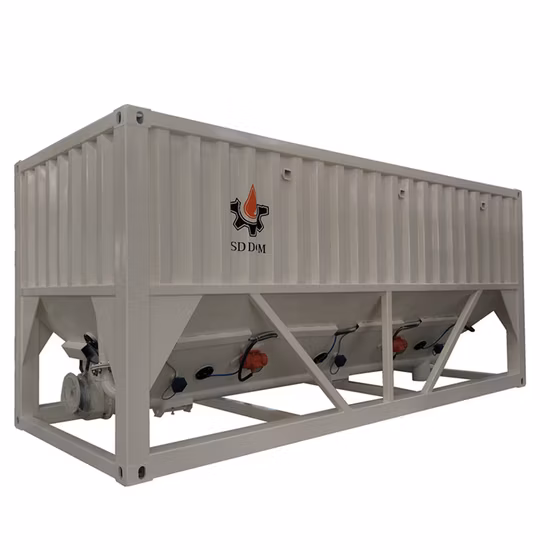 China Supplier Portable Horizontal Mobile Cement Silo for Cement Powder Storage