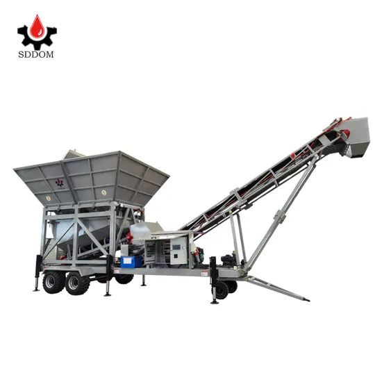 60m3 Mobile Concrete Mixing Plant Dry Mortar Mix Concrete Plant