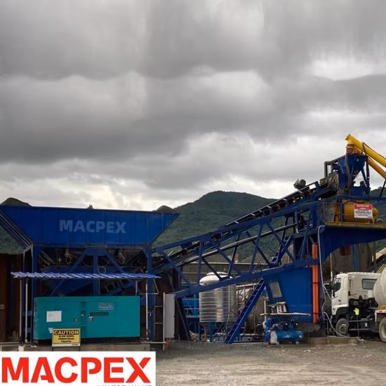 China Mobile Concrete Batching Mixing Plant 25/35/40/60m3 From Manufacturer