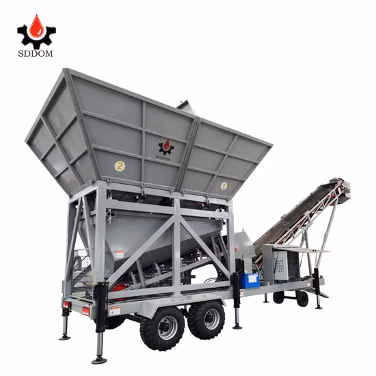 60m3 Mobile Concrete Mixing Plant Dry Mortar Mix Concrete Plant