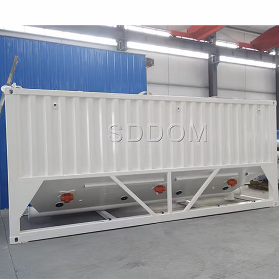 China Supplier Portable Horizontal Mobile Cement Silo for Cement Powder Storage
